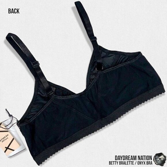 DAYDREAM NATION ONYX BRALETTE / DOLLS KILL BETTY BRA IN SHEER BLACK SIZE SMALL - Picture 7 of 13